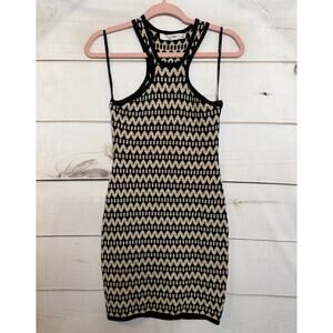 Ali & Jay Los Angeles Size SM Black Gold Dress‎ Tight Flirty FUN